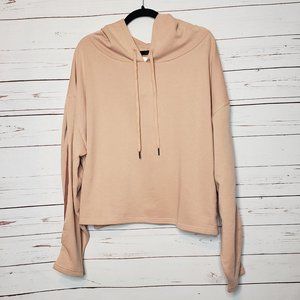 Fabletics Audrey Cropped Pleated Panel Sleeve Hoodie